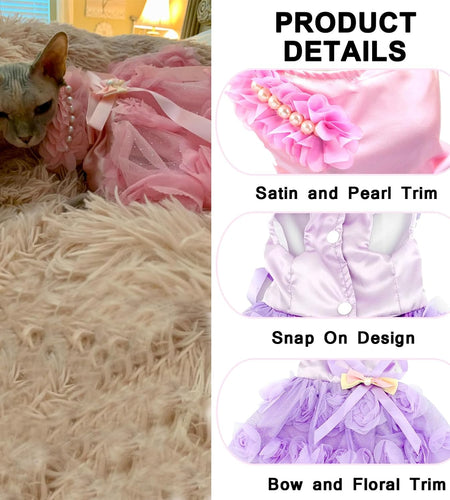 Dog Dress,Dog Wedding Dress,Dog Birthday Dress,Dog Tutu Dress