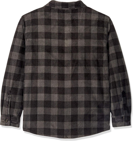 Mens Plaid Shirts for Men - Heavyweight Buffalo Plaid Fleece Shirt